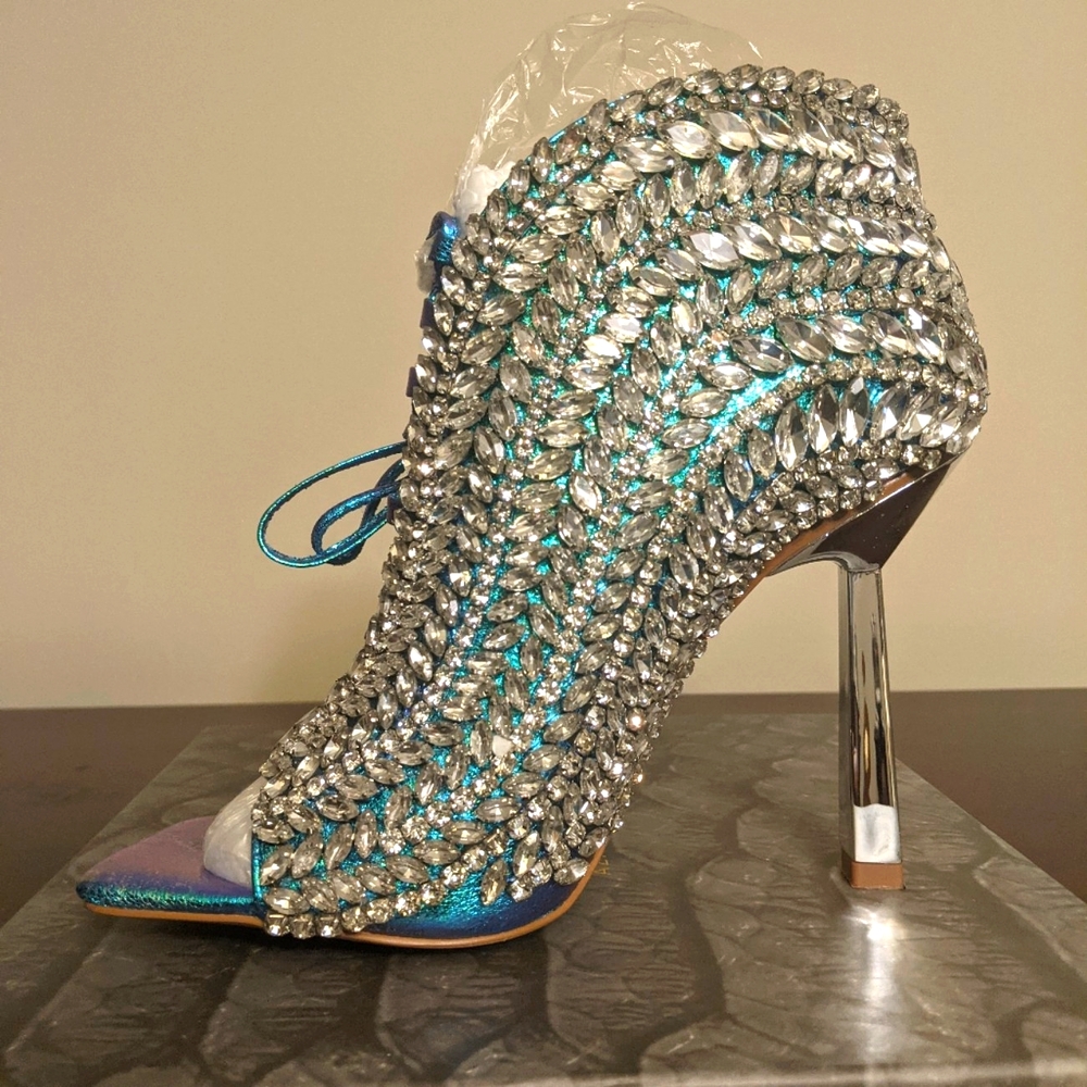Azalea Wang "Ariel" Rhinestone Booties